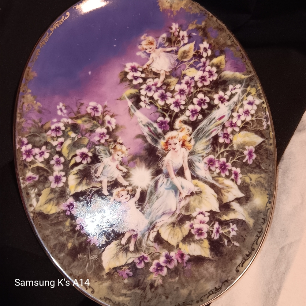Whimsical Fairy Ceramic Art Plate